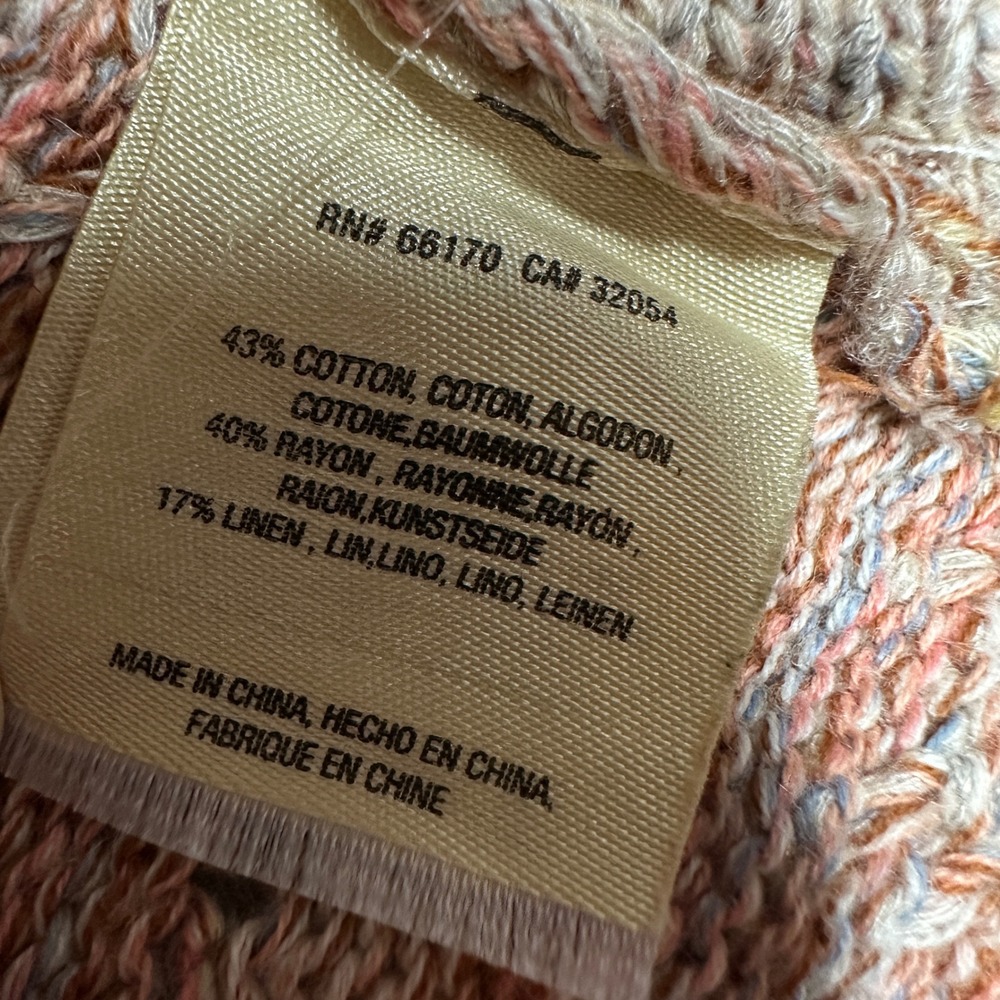 Anthropologie MOTH Anita Cable Knit Sweater Peplum Flare Earth Tone Large Boho - Picture 6 of 12